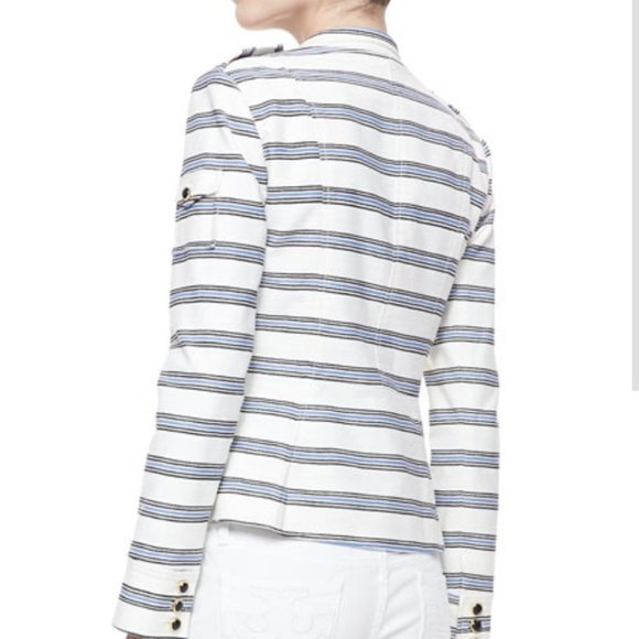 Tory Burch Sergeant Pepper Striped Jacket - Picture 2 of 15